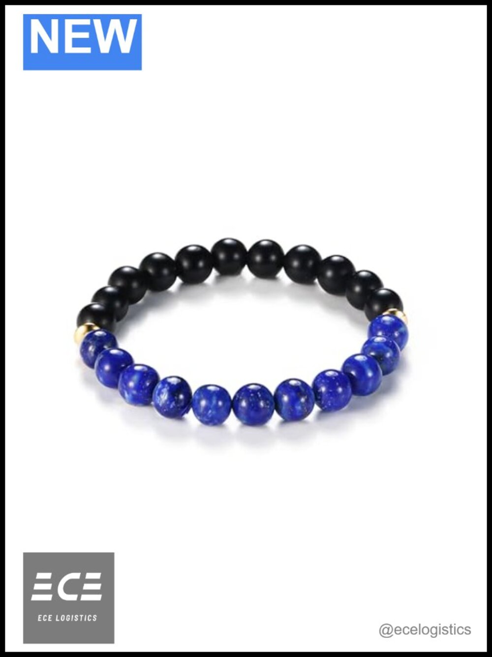 Lapis Lazuli Beaded Stretch Bracelet Handmade Gemstone Chakra Jewelry